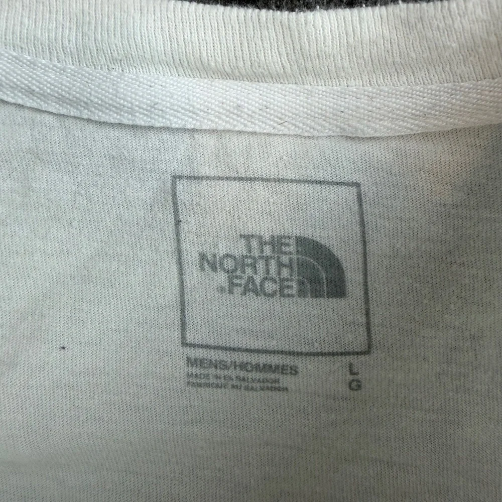The North Face T-Shirt Men's Large White Green Graphic Logo Short Sleeve Tee